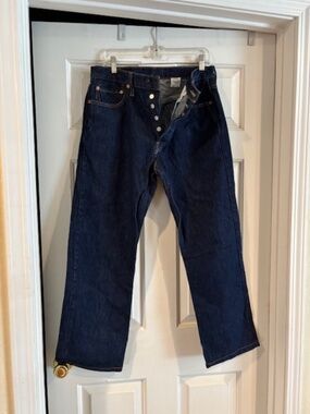 Levis 501- Mens  original shrink to fit dark blue, 34/32- * READ DESCRIPTION